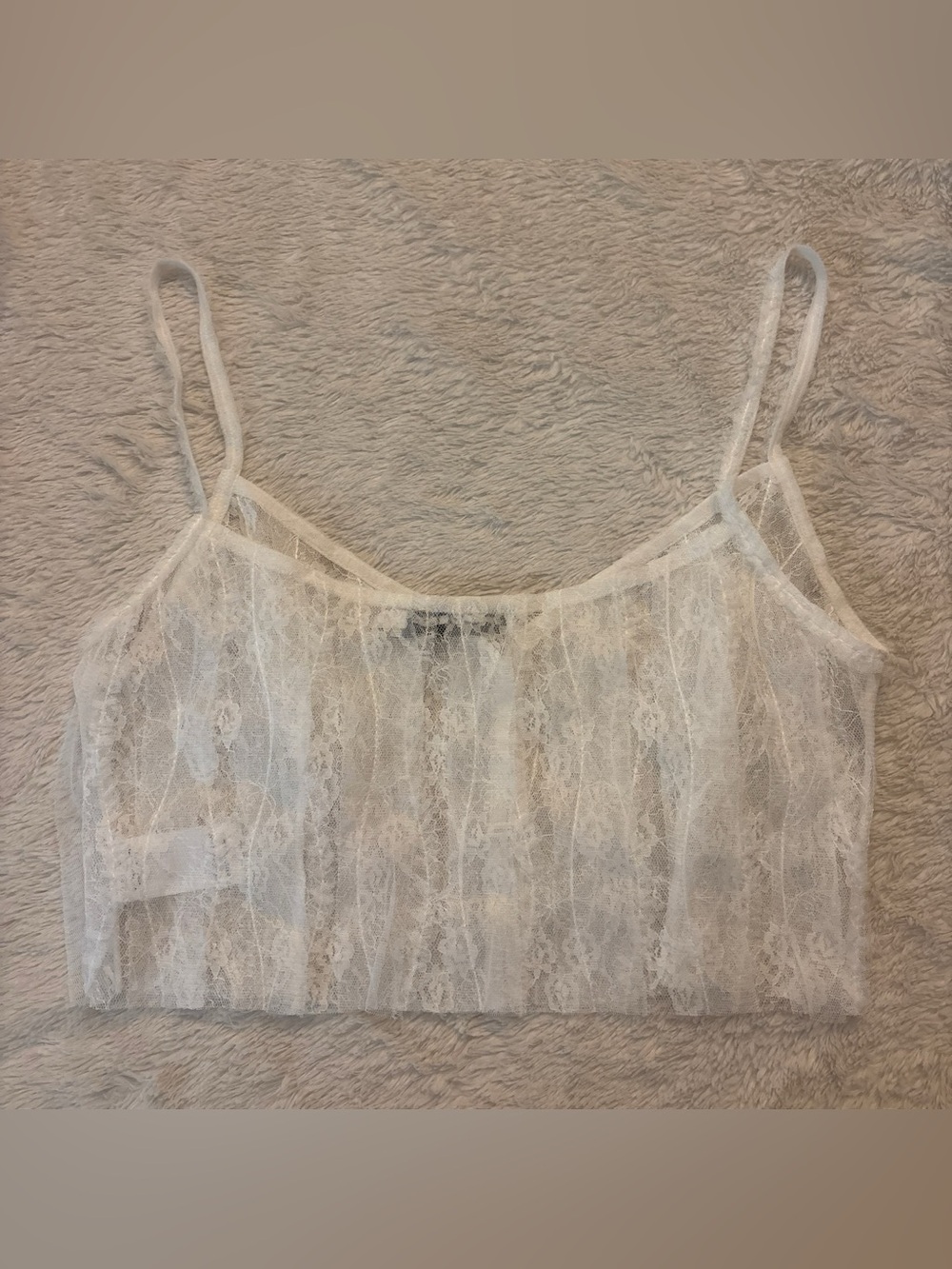Pervert Lace Button-Front Cropped Cami - Picture 3 of 7